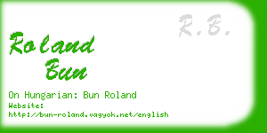 roland bun business card